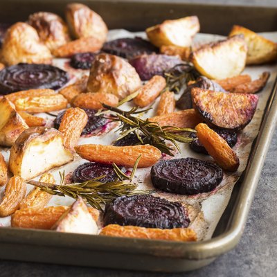 Rosemary roasted root vegetables