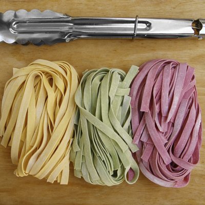 colorful pasta fettuccine