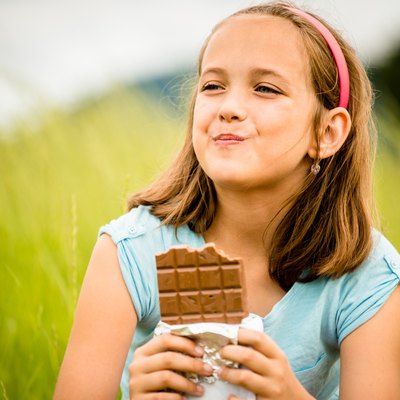Girl enjoying chocolate