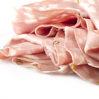 rolled bologna slices