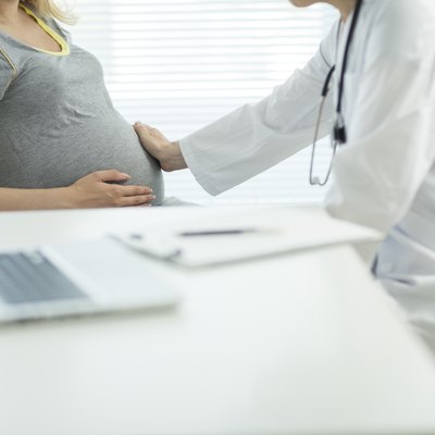 The pregnant woman who has an examination