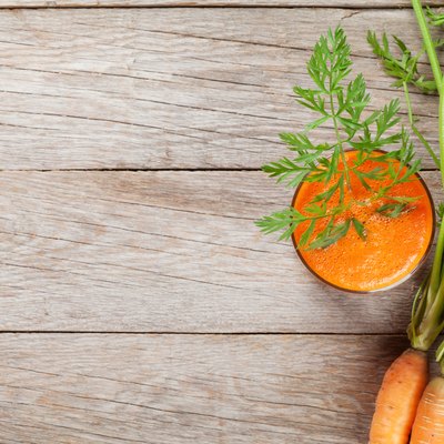 Fresh vegetable smoothie. Carrot juice