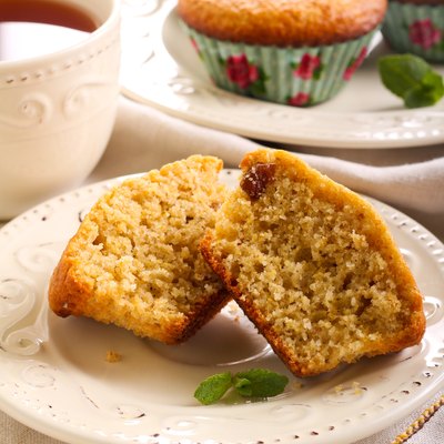 Bran and raisin muffins