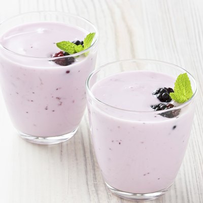 Yogurt with sweet dewberry