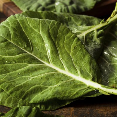 Raw Organic Green Collard Greens