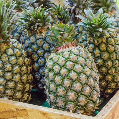 Fresh pineapples at Taiwan fresh fruit market