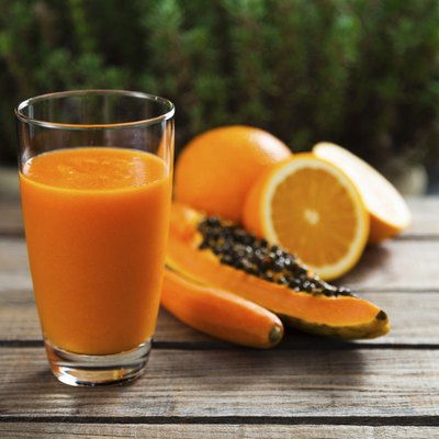 Orange, papaya and carrot smoothie