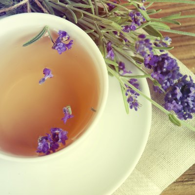 Healthy and delicious lavender tea
