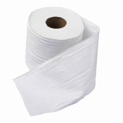 Close up of a roll of toilet paper
