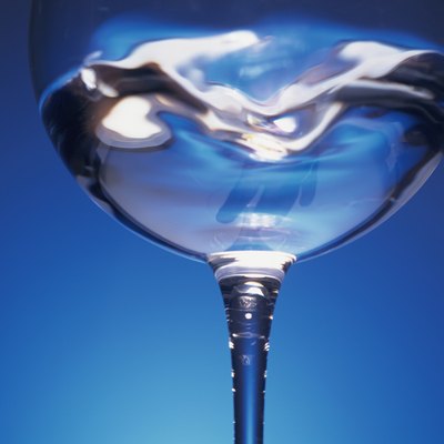 Water swirling in a wineglass