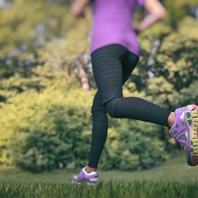 runnng in the park
