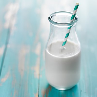 milk in retro glass