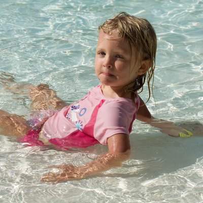 Toddler Girl Swimming