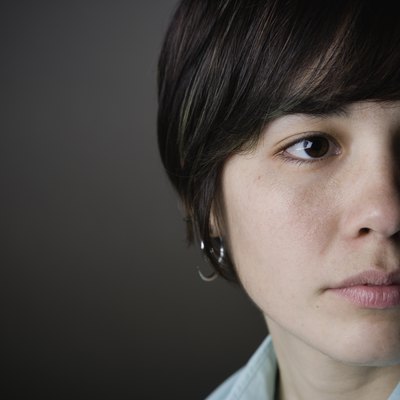 Close up of young woman looking to the side