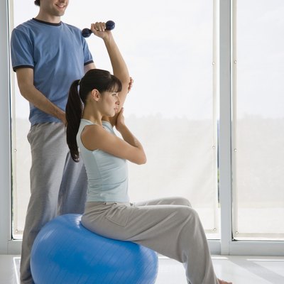 Couple exercising