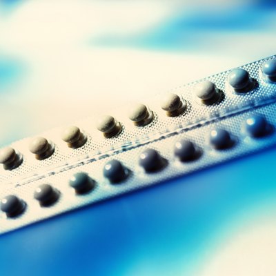 close-up of a strip of pills