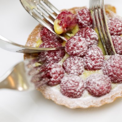 Forks in a berry tart