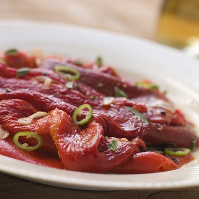 Marinated Roasted Capsicum with Garlic and Chili