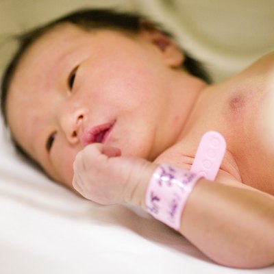 a lying newborn baby