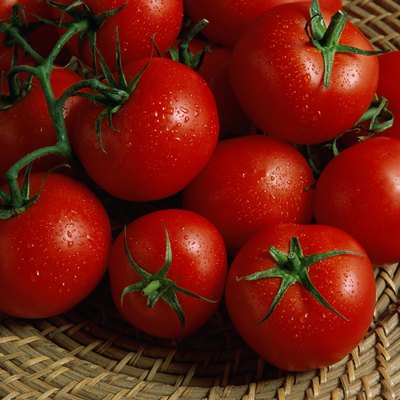 Tomatoes in a basket
