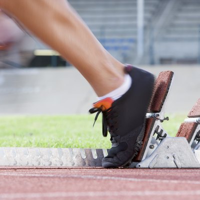 Feet leaving starting blocks
