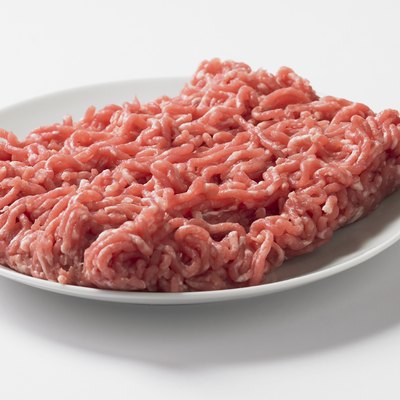 Pork minced meat, studio shot