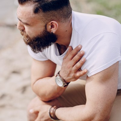 bearded man on thebeach