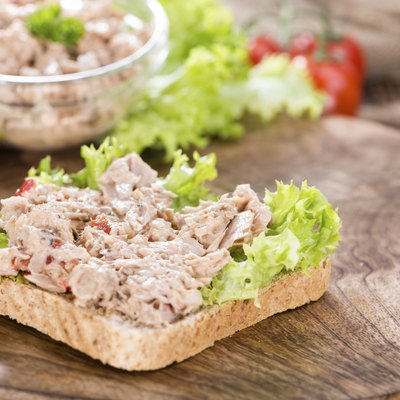 Slice of bread with Tuna salad