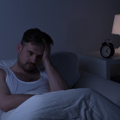 Man suffering from sleeplessness