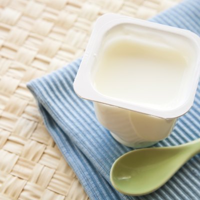 Yogurt with spoon