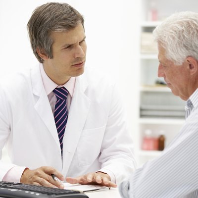 Doctor with senior patient