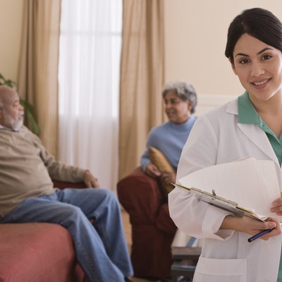 Nurse with patients
