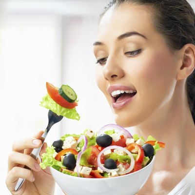 eating healthy food