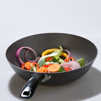 Frying pan and vegetable