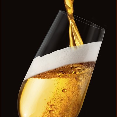 Beer being poured in Black Background