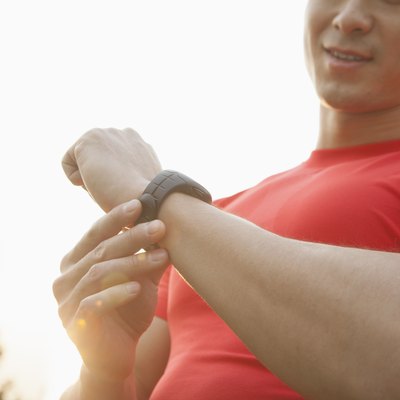Muscular Man Checking His Watch