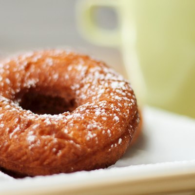 Homemade donut and coffee