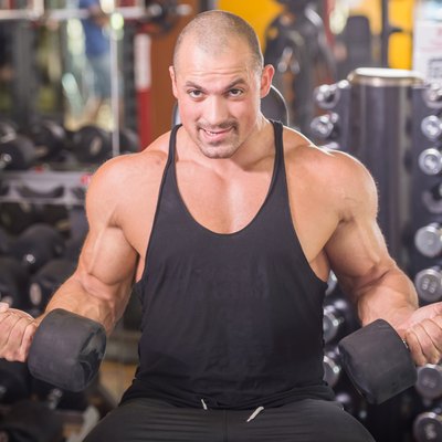 Bodybuilder at gym