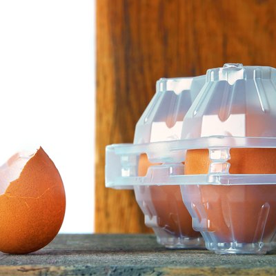 Coloured chicken eggs