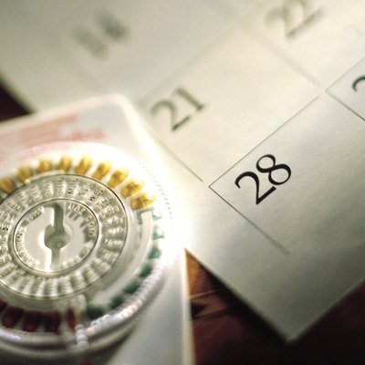 Birth control pills and calendar