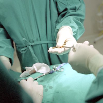 Doctors operating