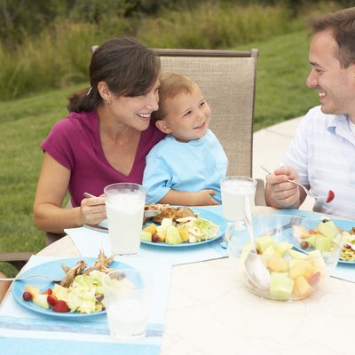 Family eating together