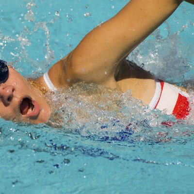 Woman Swimming Freestyle