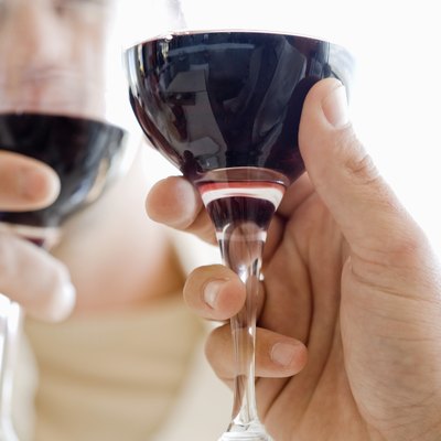 People toasting glasses of wine