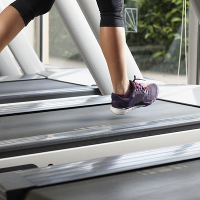 Running on treadmill