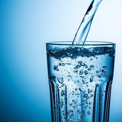 pouring mineral water