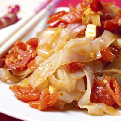 Shirataki Noodles with tomato sauce