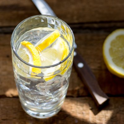Glass of lemonade in the sunshine