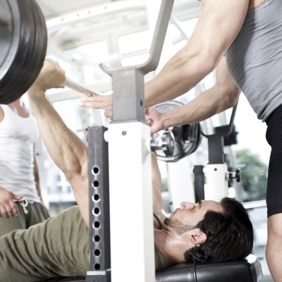 bench pressing together