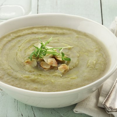 Bowl of Green Split Pea Vegetable Soup